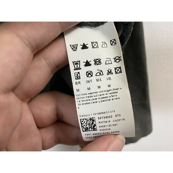 Hugo Boss Men’s Cotton Grey Long Sleeve Pullover Shirt Top Size Medium M - Picture 6 of 6